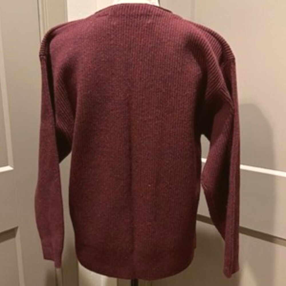 Vintage Patagonia 100% Wool Maroon Cardigan-MED - Picture 3 of 10